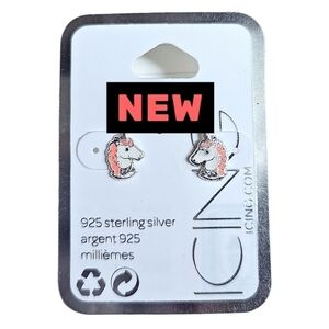 3 FOR $30! NEW Icing 925 Sterling Silver Unicorn Earrings
